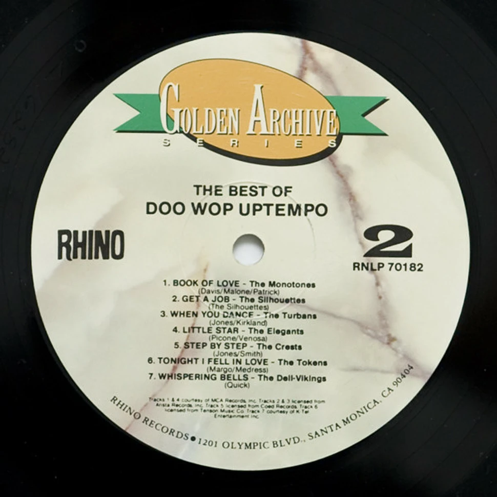 V.A. - The Best Of Doo Wop Uptempo