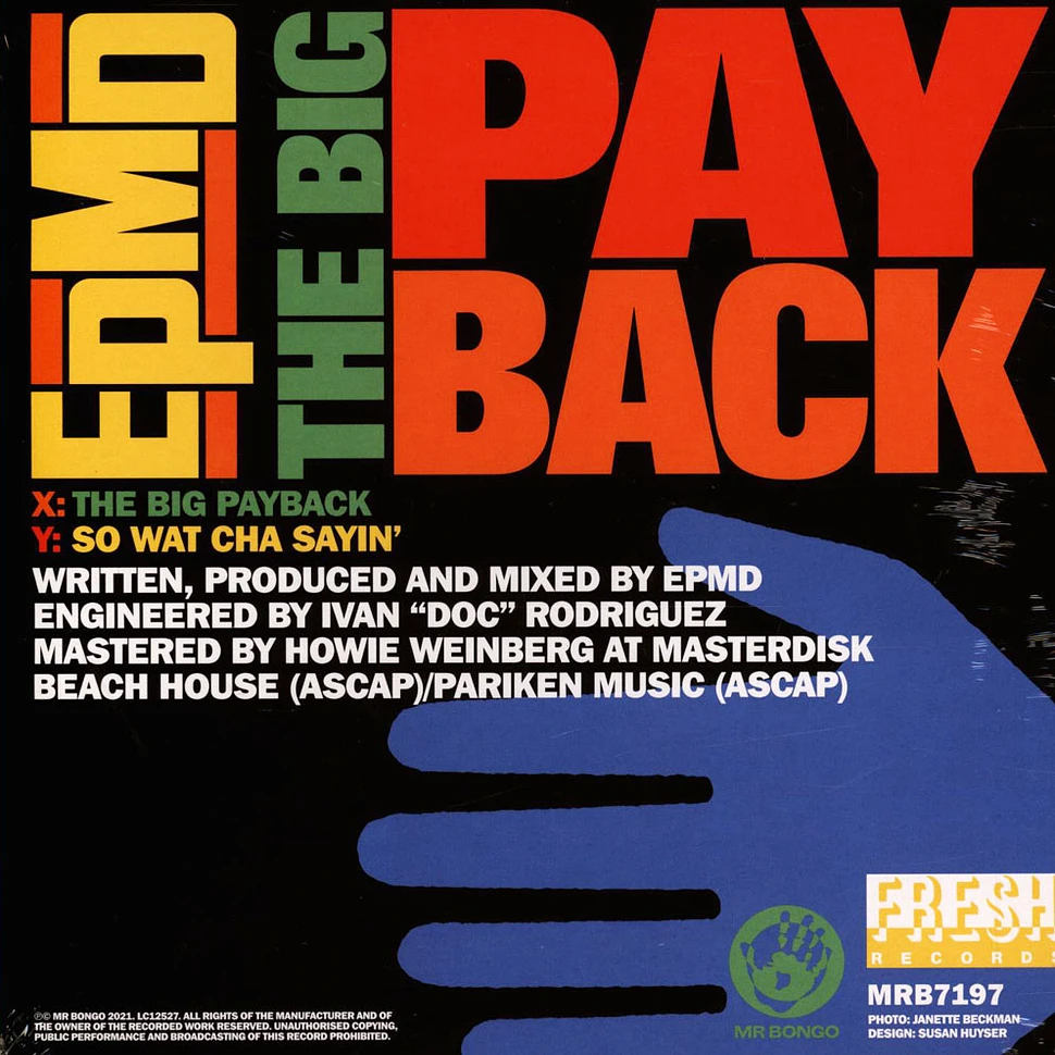 EPMD - The Big Payback Transparent Orange Vinyl Edition