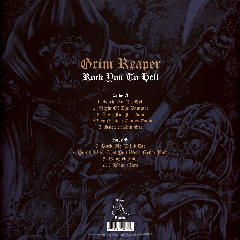 Grim Reaper - Rock You To Hell Blue Vinyl Edition