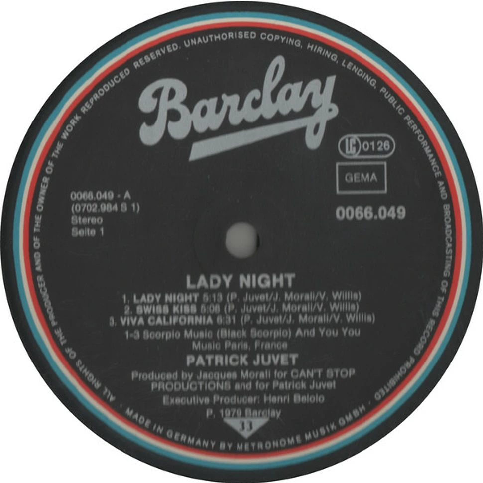 Patrick Juvet - Lady Night