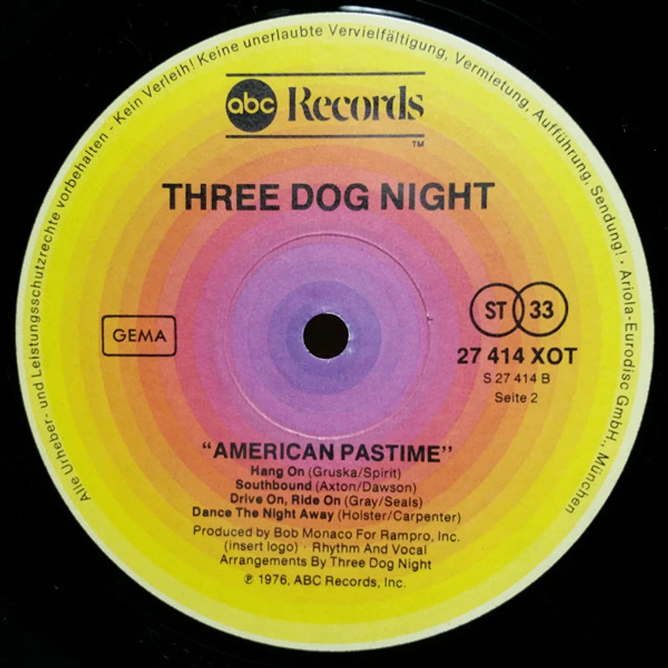 Three Dog Night - American Pastime