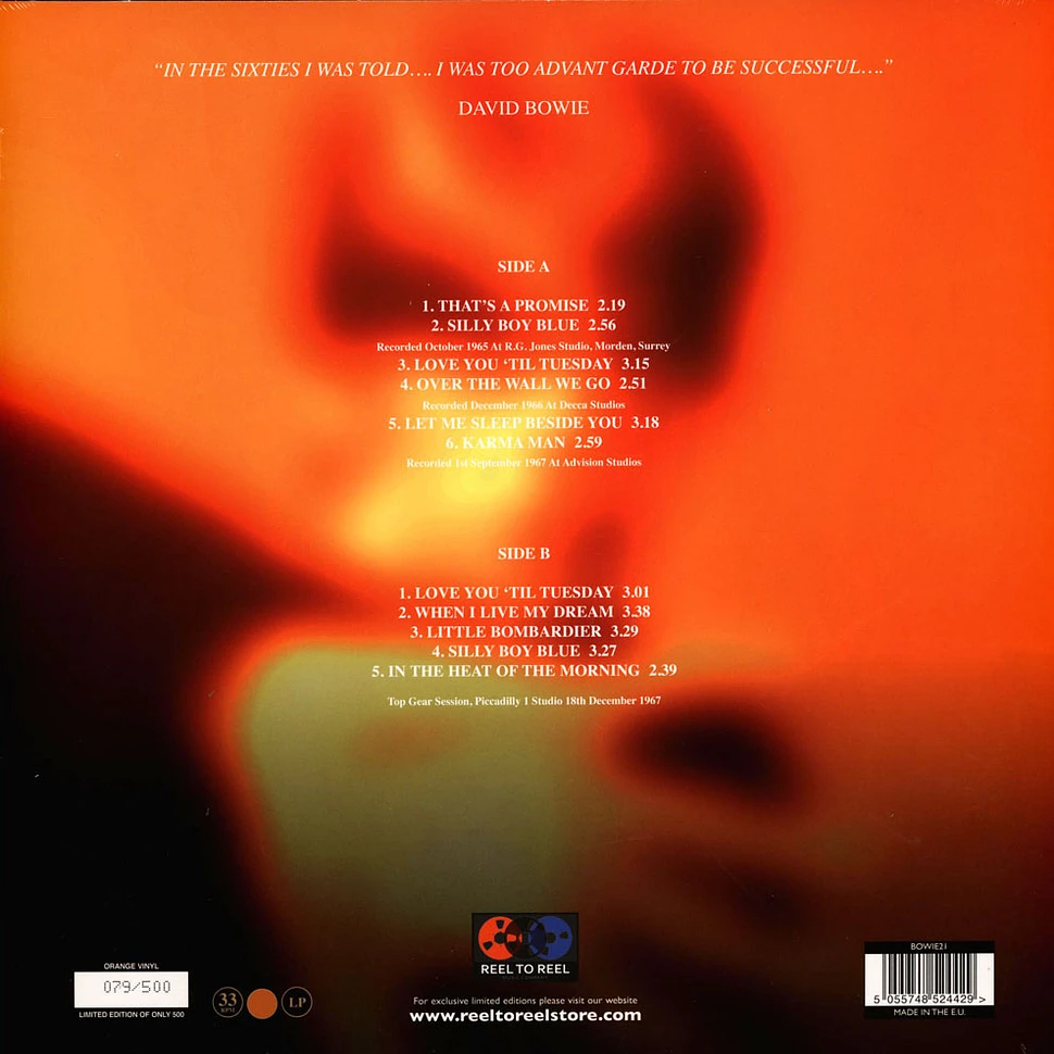 David Bowie - In The Beginning Orange Vinyl Edition
