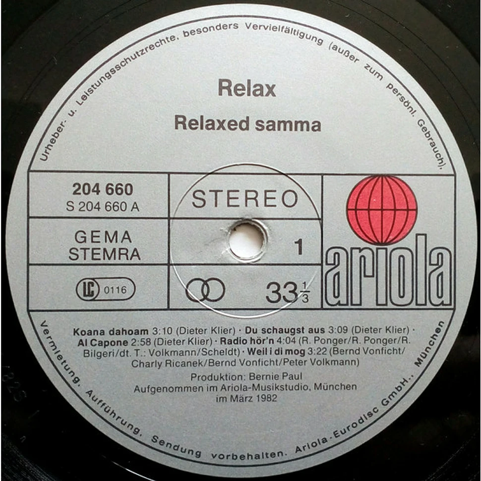 Relax - Relaxed Samma (Sind Wir)