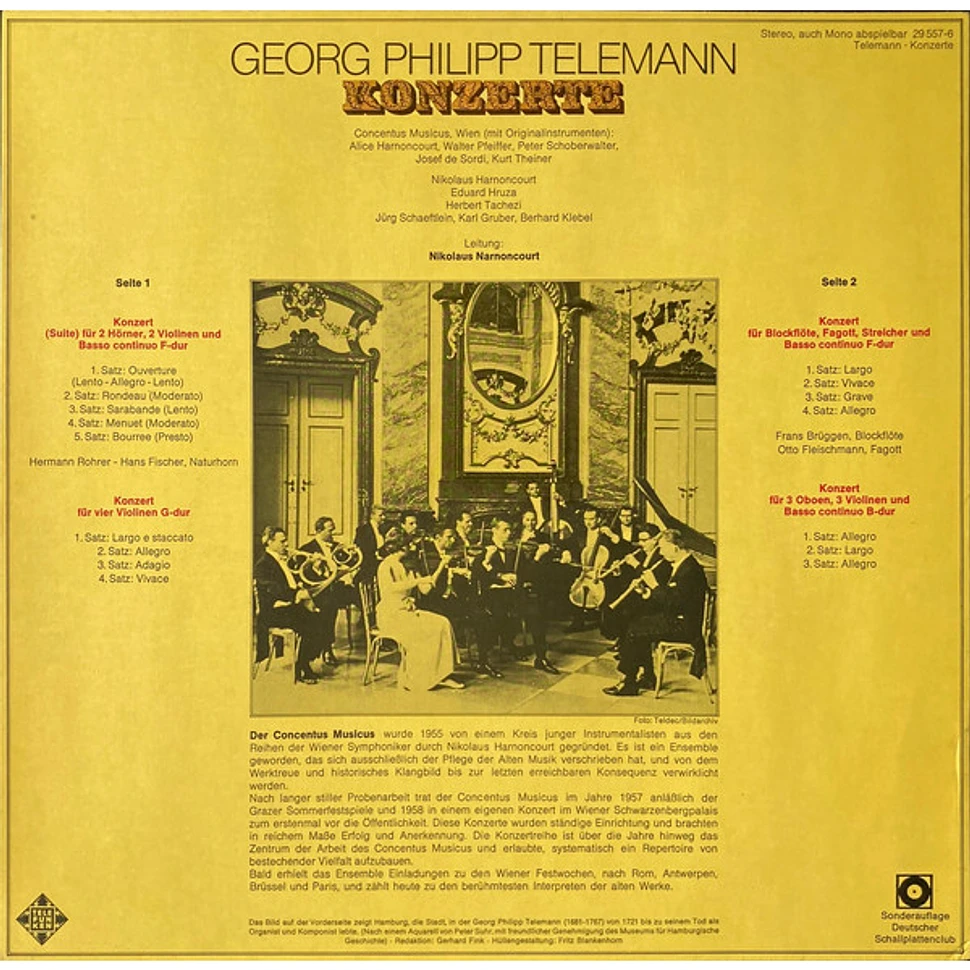 Georg Philipp Telemann, Concentus Musicus Wien, Nikolaus Harnoncourt - Konzerte