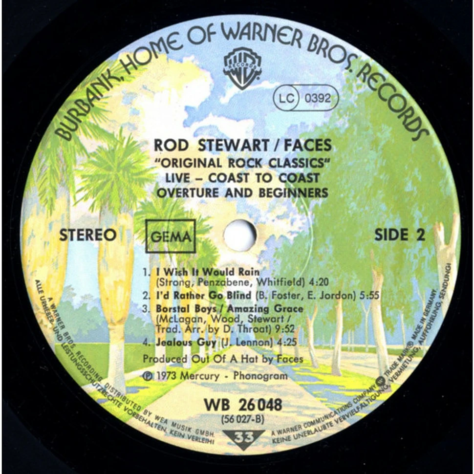 Rod Stewart / Faces - Coast To Coast Overture And Beginners