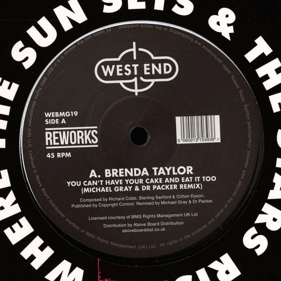 Brenda Taylor / NYC Peech Boys - You Can't Have Your Cake And Eat It Too / Don't Make Me Wait Dr Packer & Michael Gray Reworks