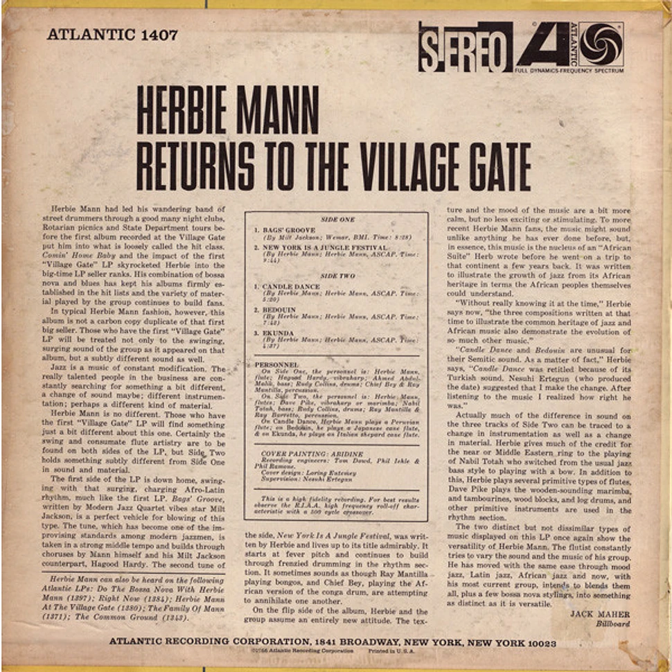 Herbie Mann - Herbie Mann Returns To The Village Gate