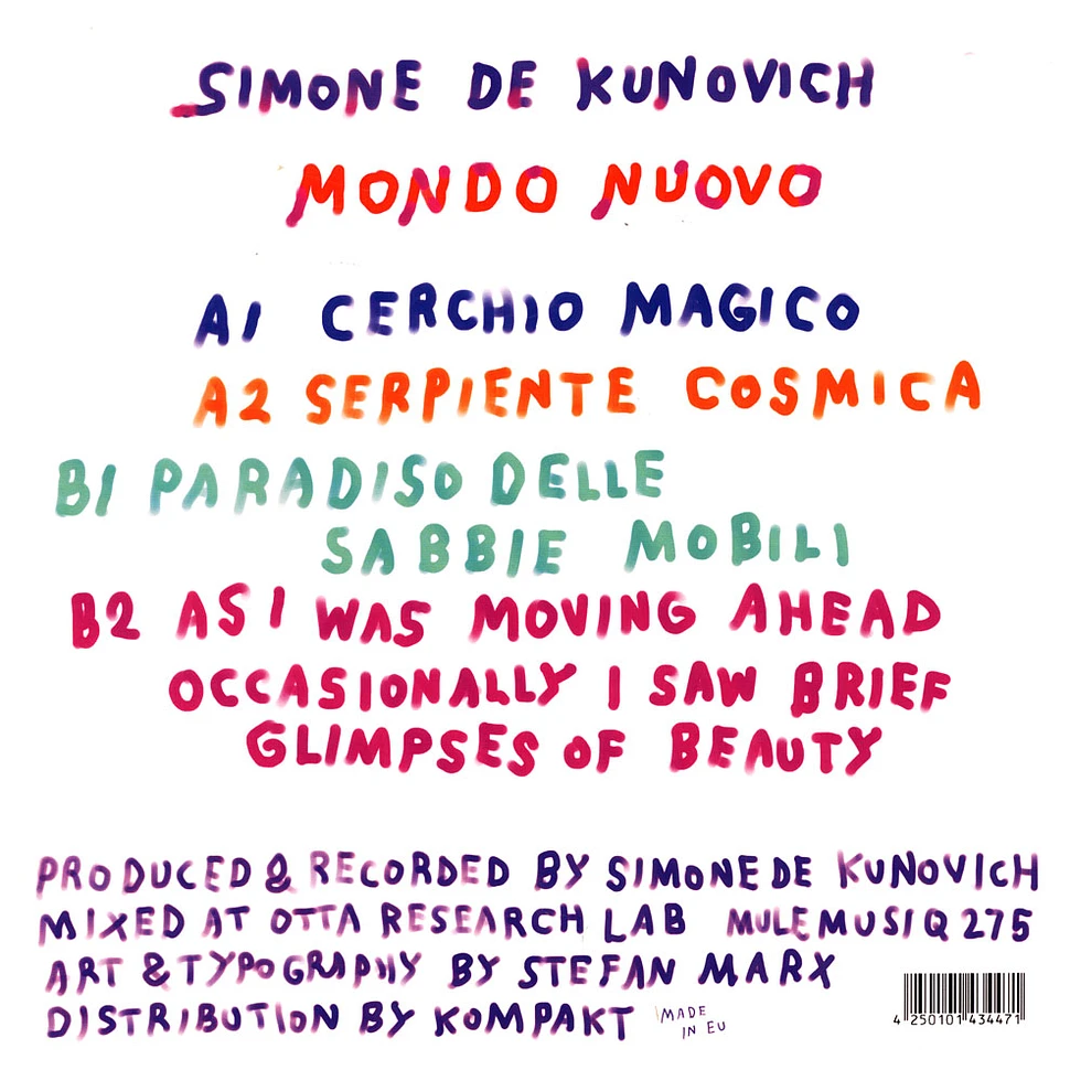 Simone De Kunovich - Mondo Nuovo
