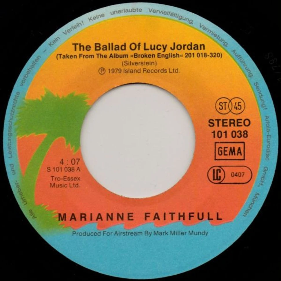 Marianne Faithfull - The Ballad Of Lucy Jordan