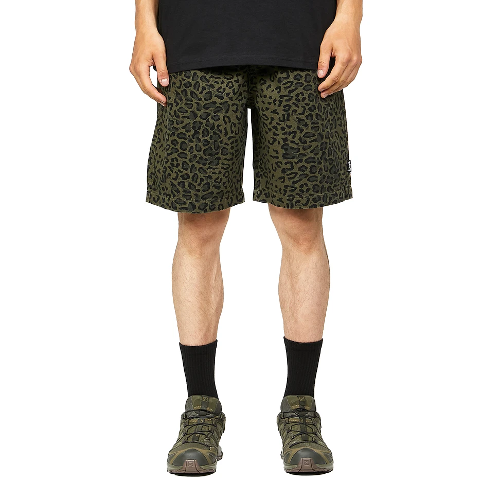 stussy leopard beach shorts