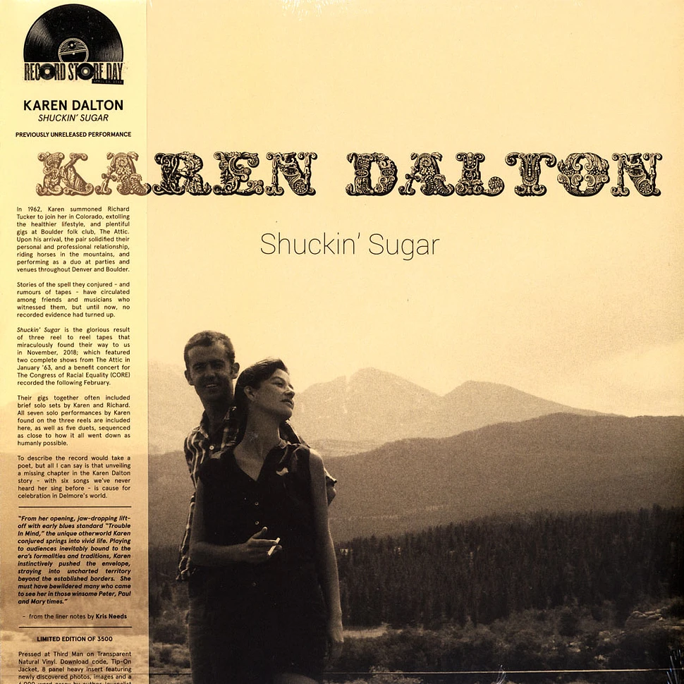 Karen Dalton - Shuckin' Sugar Record Store Day 2022 Clear Vinyl Edition