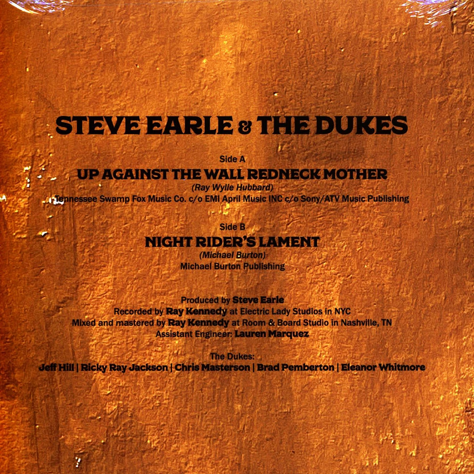 Steve Earle - Up Against The Redneck Mother Record Store Day 2022 Clear Vinyl Edition
