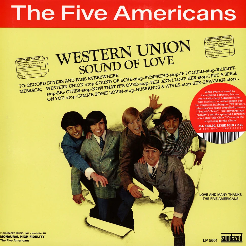 Five Americans - Western Union Gold Record Store Day 2022 Vinyl Edition