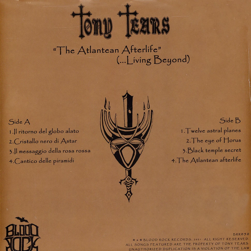 Tony Tears - The Atlantean Afterlife Splattered Vinyl Edition