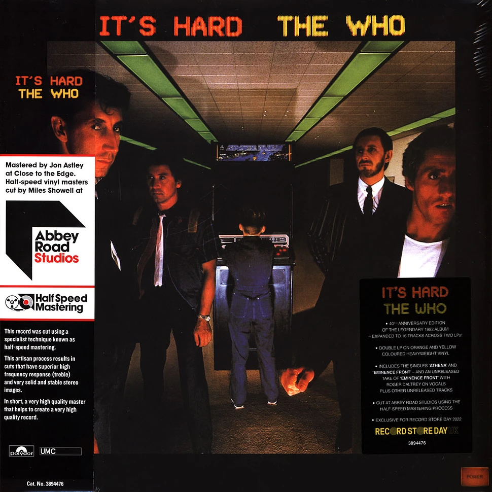 The Who - Its Hard 40th Anniversary Record Store Day 2022 Orange & Yellow Vinyl Edition