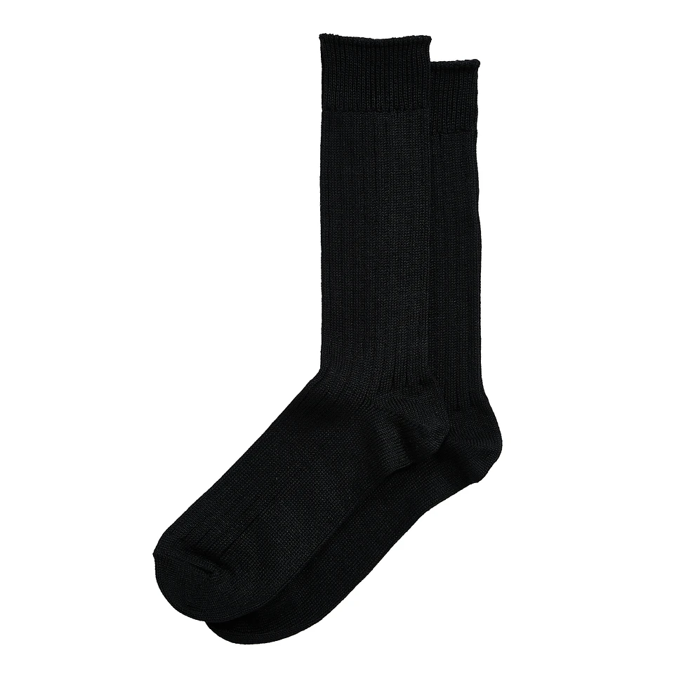 RoToTo - Linen Cotton Ribbed Crew Socks