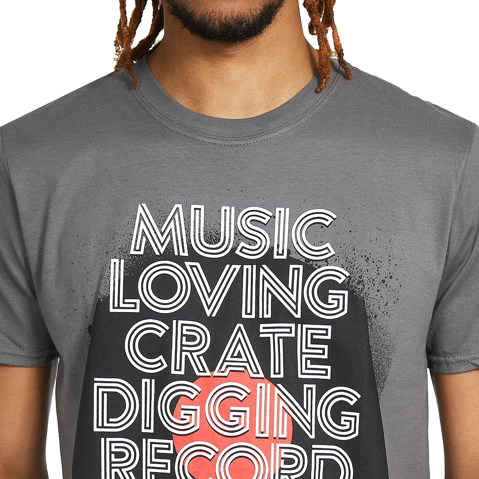 Vinyl Junkie - Music Loving Crate Digging T-Shirt