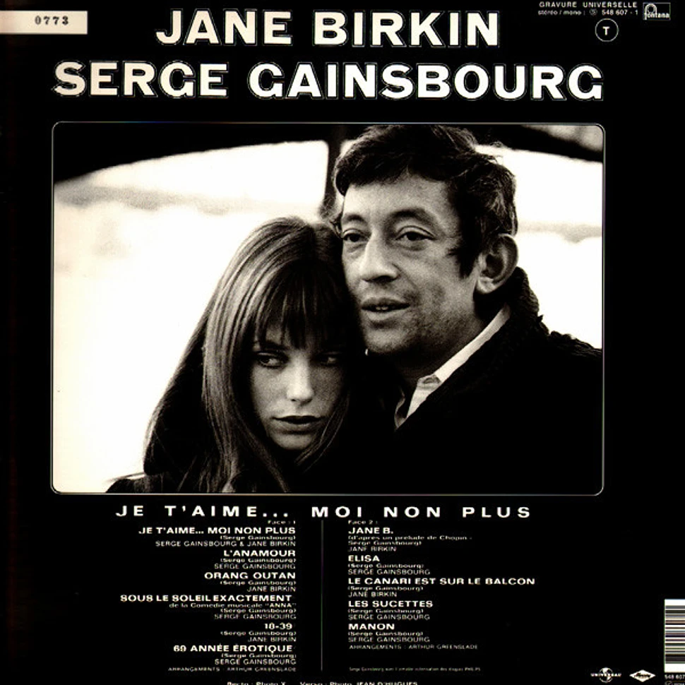 Jane Birkin - Serge Gainsbourg - Jane Birkin Et Serge Gainsbourg