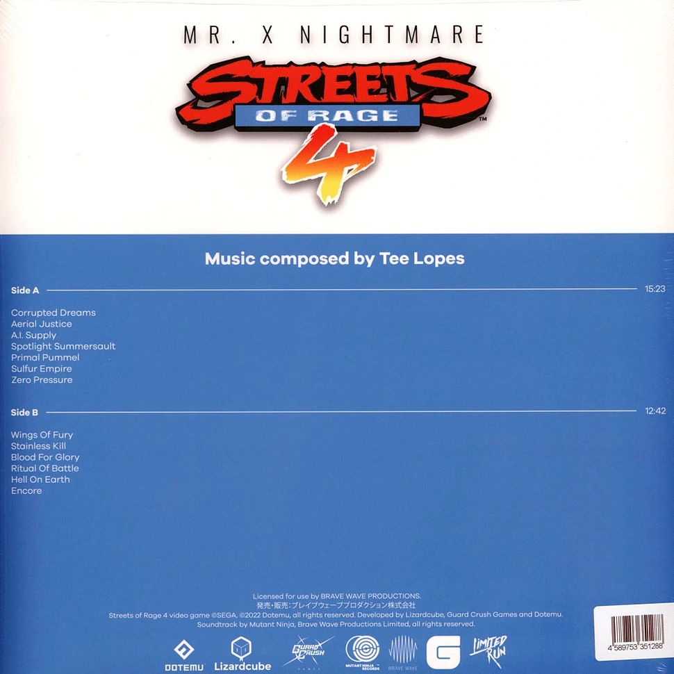 Streets of Rage 4: Mr. X Nightmare (Original Game Soundtrack) - Album by  Tee Lopes