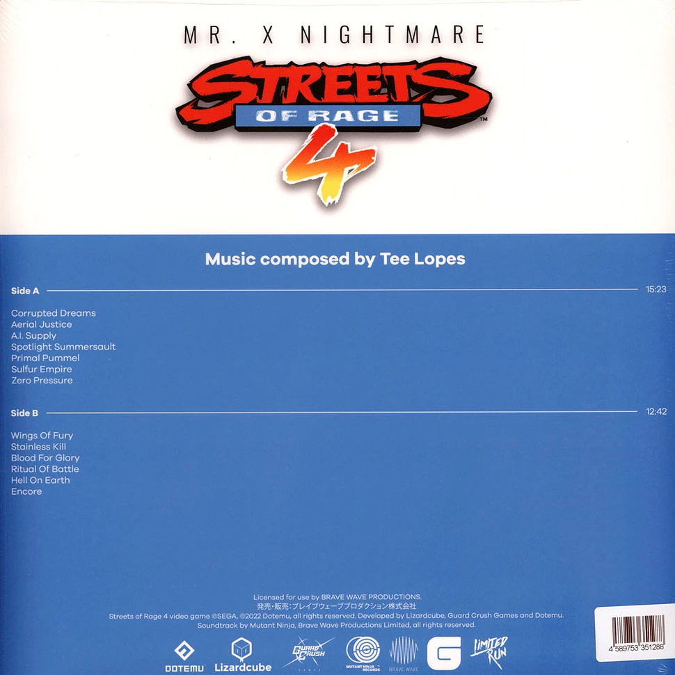 Streets of Rage 4 Mr. X Nightmare - Vinyl Soundtrack