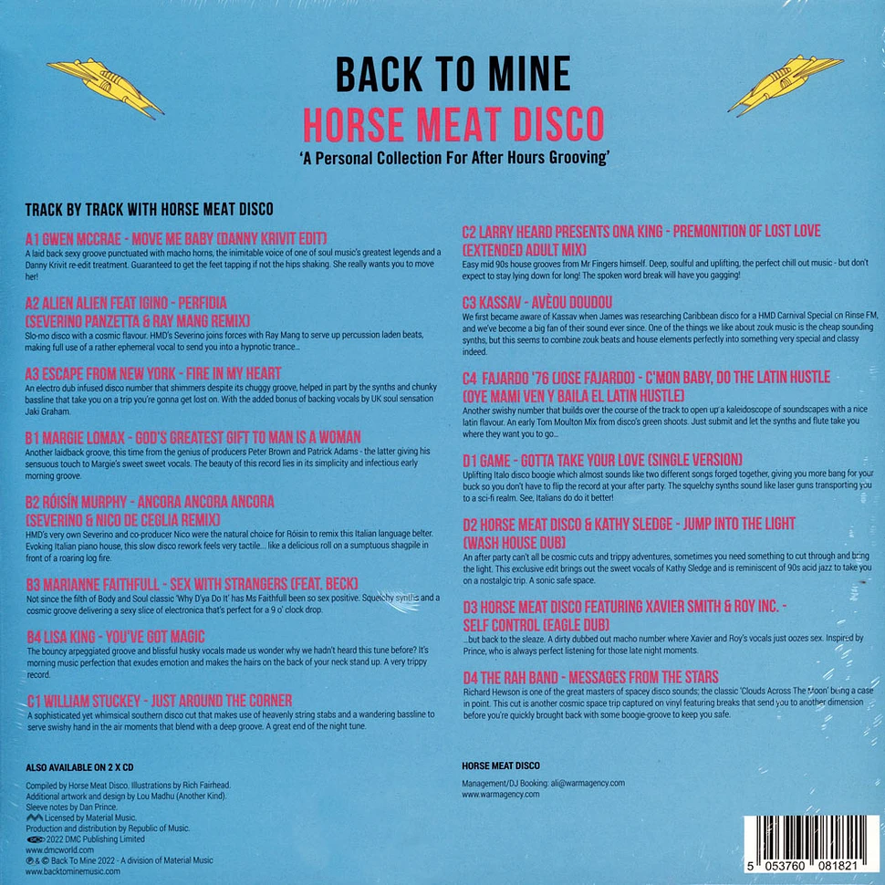 Horse Meat Disco - Back To Mine Black Vinyl Edition