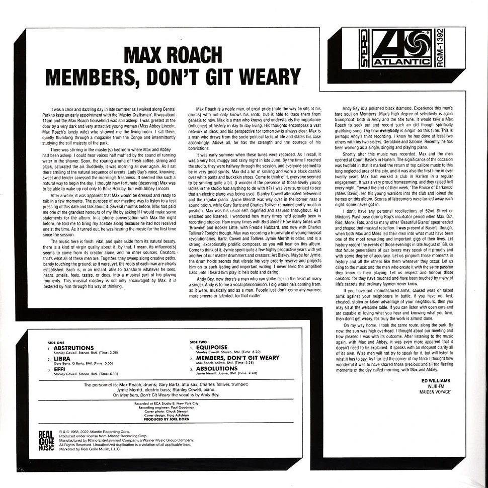 Max Roach - Members, Don't Git Weary