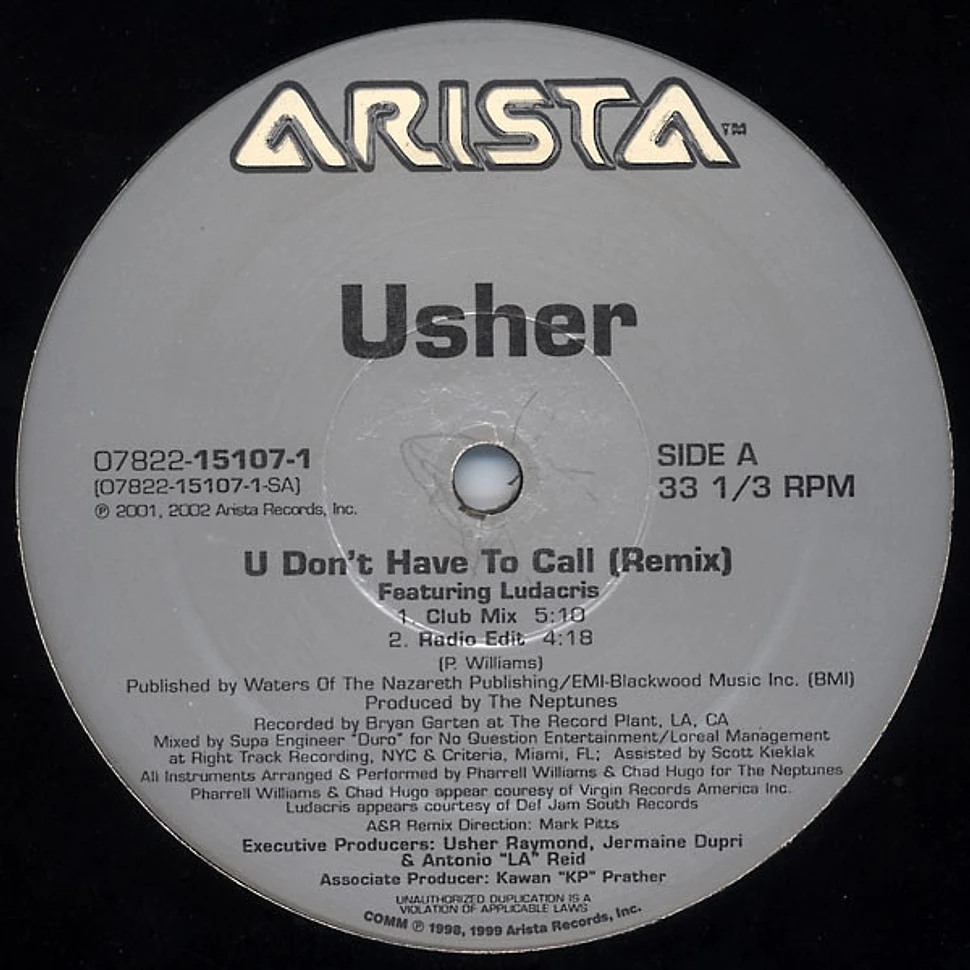 Usher - U Don't Have To Call (Remix)