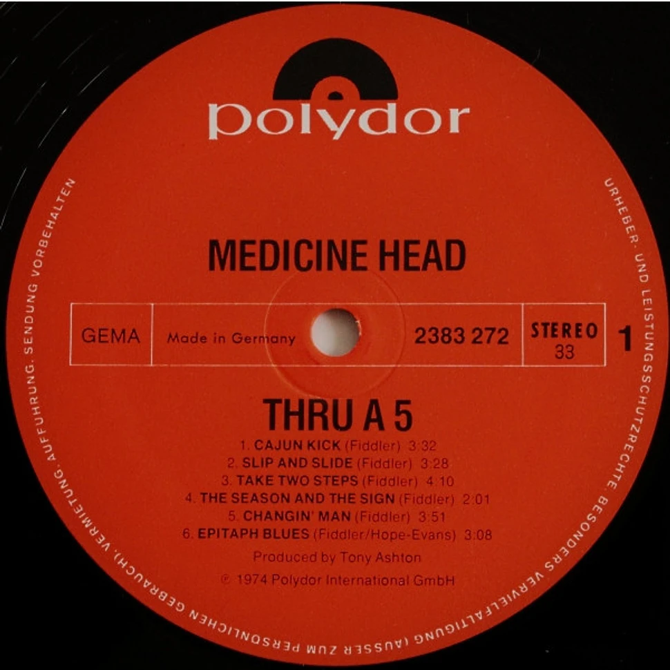 Medicine Head - Thru' A Five