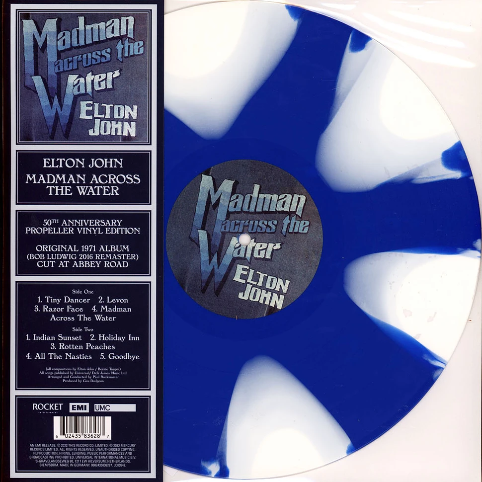 Elton John - Madman Across The Water Indie Exclusive Blue / White Vinyl Edition