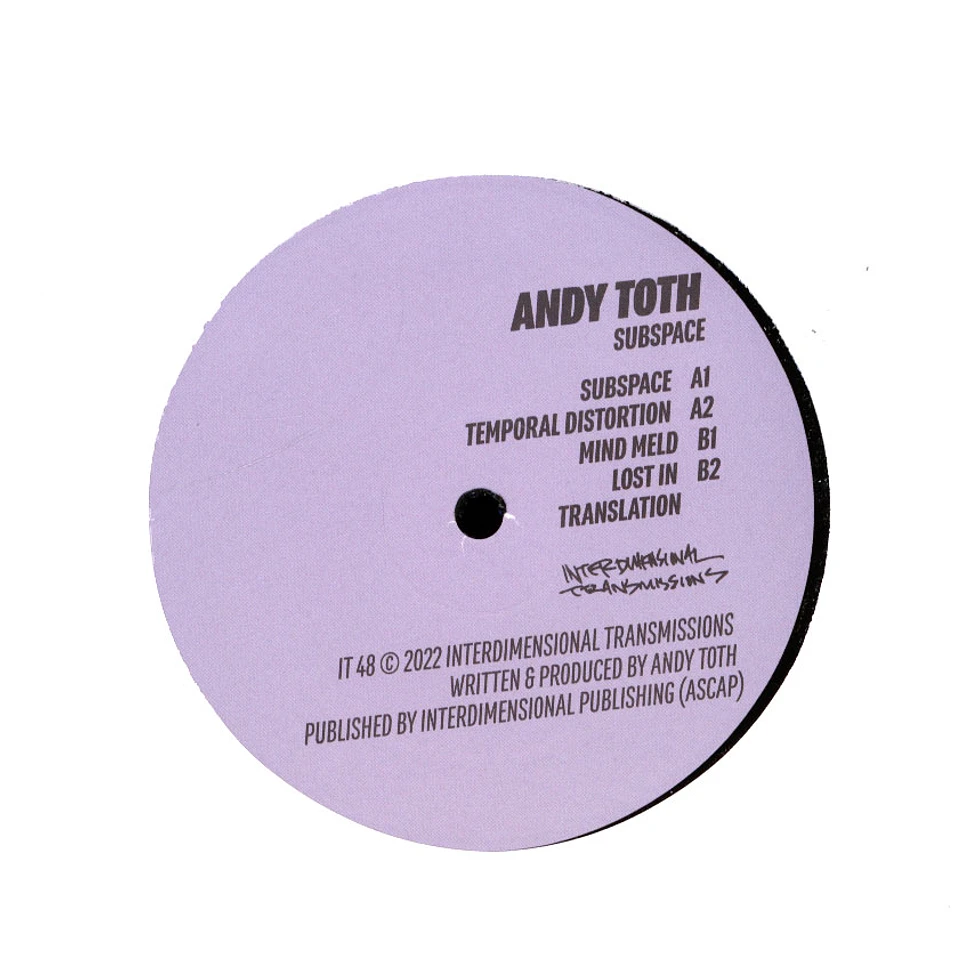 Andy Toth - Subspace EP