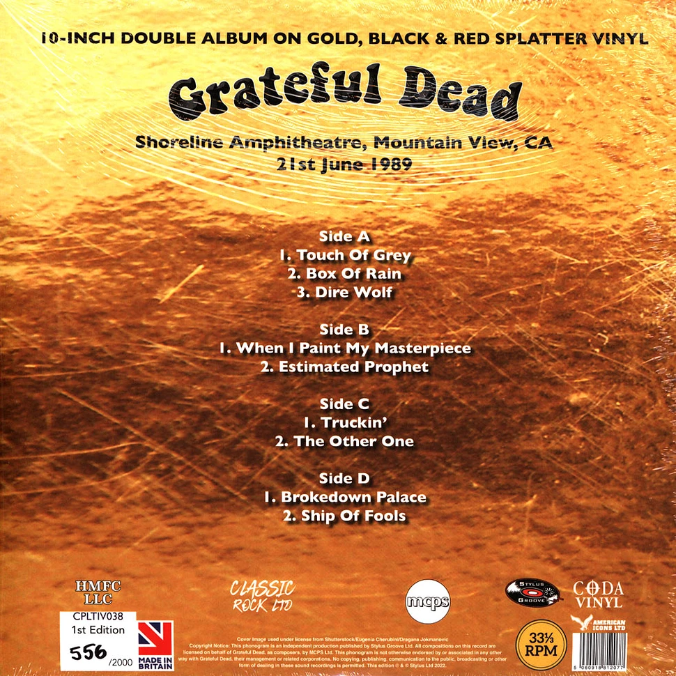 Grateful Dead - A Touch Of Grey Red And Black Splatter Vinyl Edition