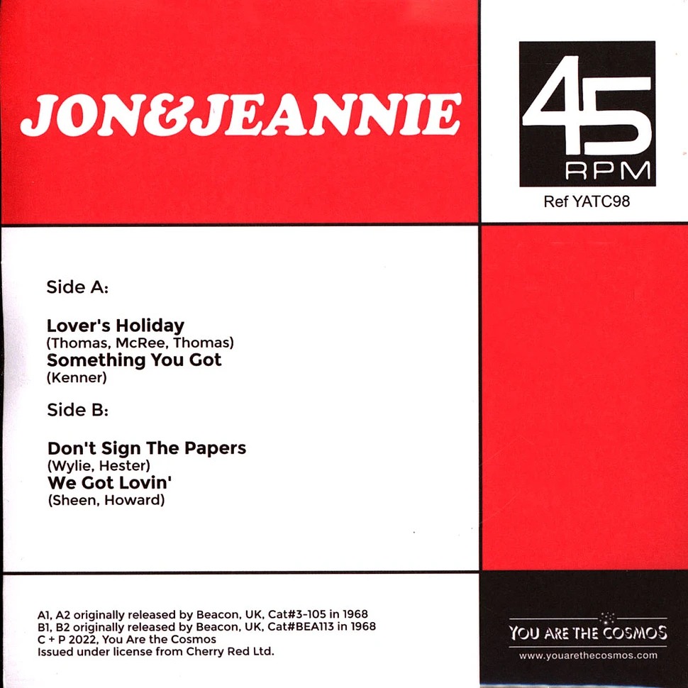 Jon & Jeannie - Lover's Holiday EP