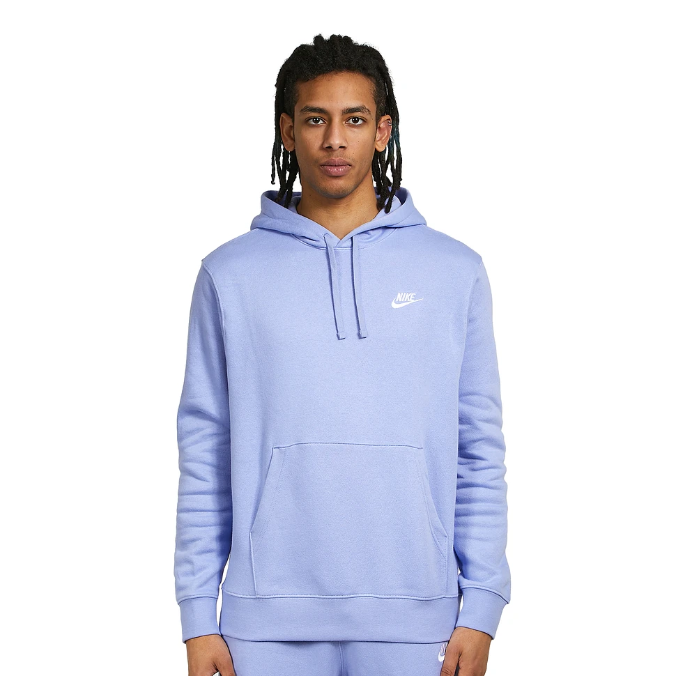 nike men's sportswear club fleece hoodie lavender mist