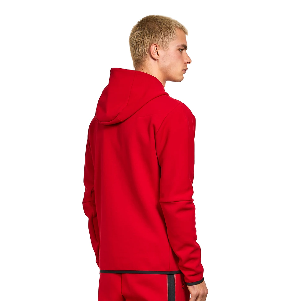 Nike Tech Fleece Hoodie and Jogger Pants in Gym Red Black