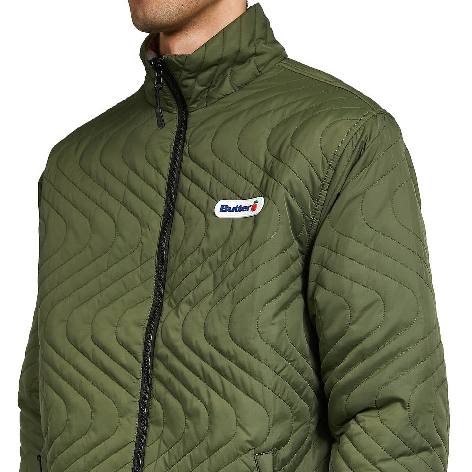 Butter Goods Quilted Reversble Jacket (Army / Berry) HHV