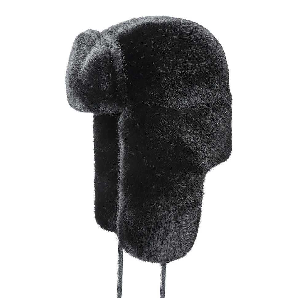 Kangol - Black Faux Fur Trapper