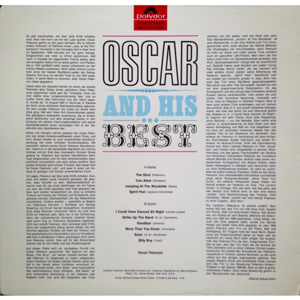 Oscar Peterson - Oscar And His Best