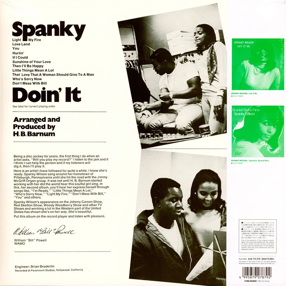 Spanky Wilson - Doin' It