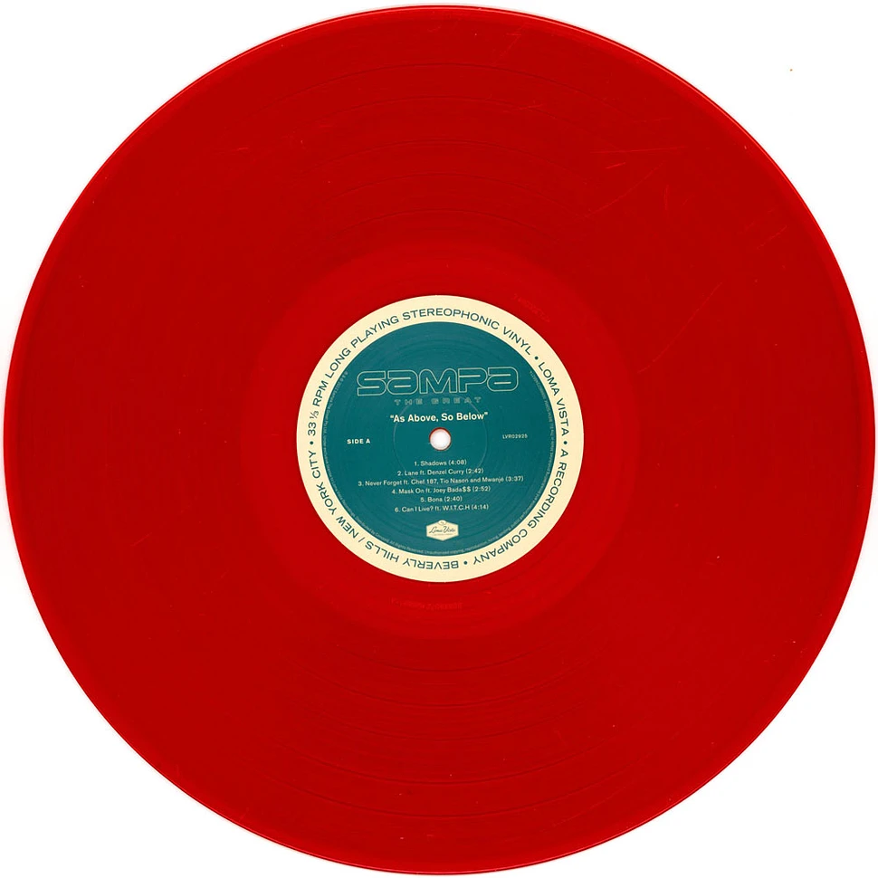 Sampa The Great - As Above, So Below Indie Exclusive Transparent Red Vinyl Edition