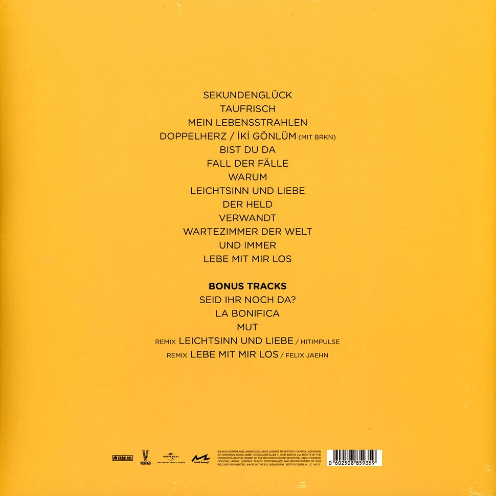 Herbert Grönemeyer - Tumult Limited Yellow / Blue Vinyl Edition