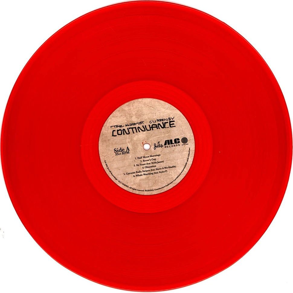 Curren$y & The Alchemist - Continuance HHV Exclusive Red Vinyl Edition