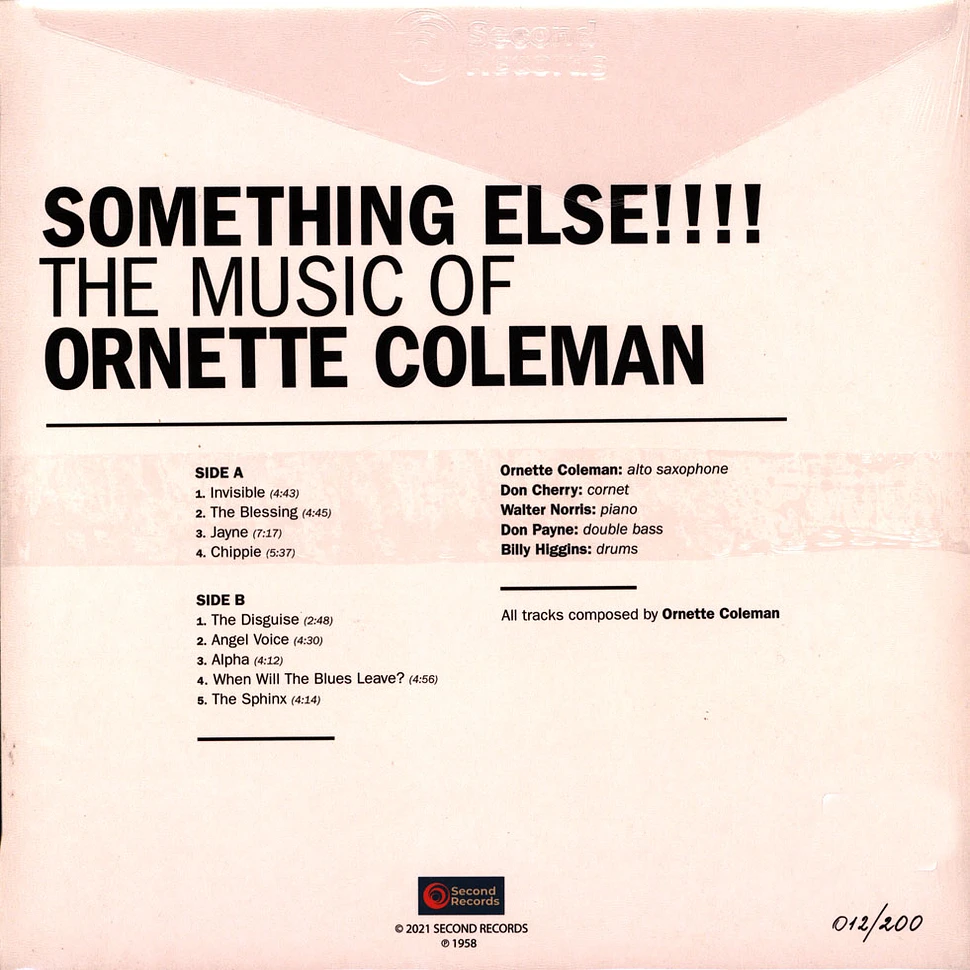 Ornette Coleman - Something Else Natural Vinyl Edition