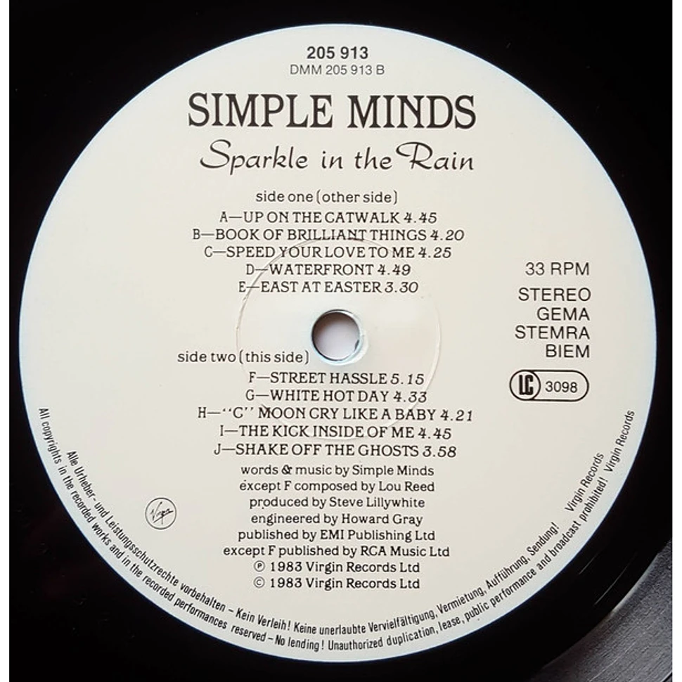 Simple Minds - Sparkle In The Rain