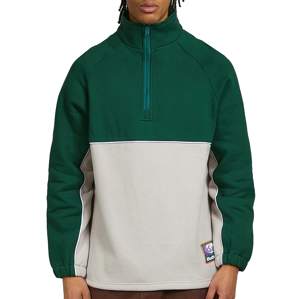 Butter Goods Forte 1/4 Zip Pullover (Army / Cement) HHV