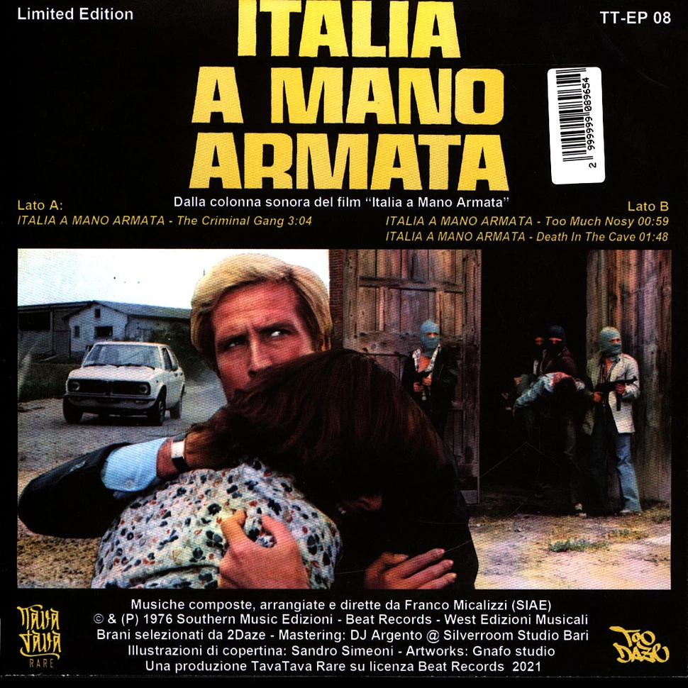 Franco Micalizzi - Italia A Mano Armata Black Vinyl Edition