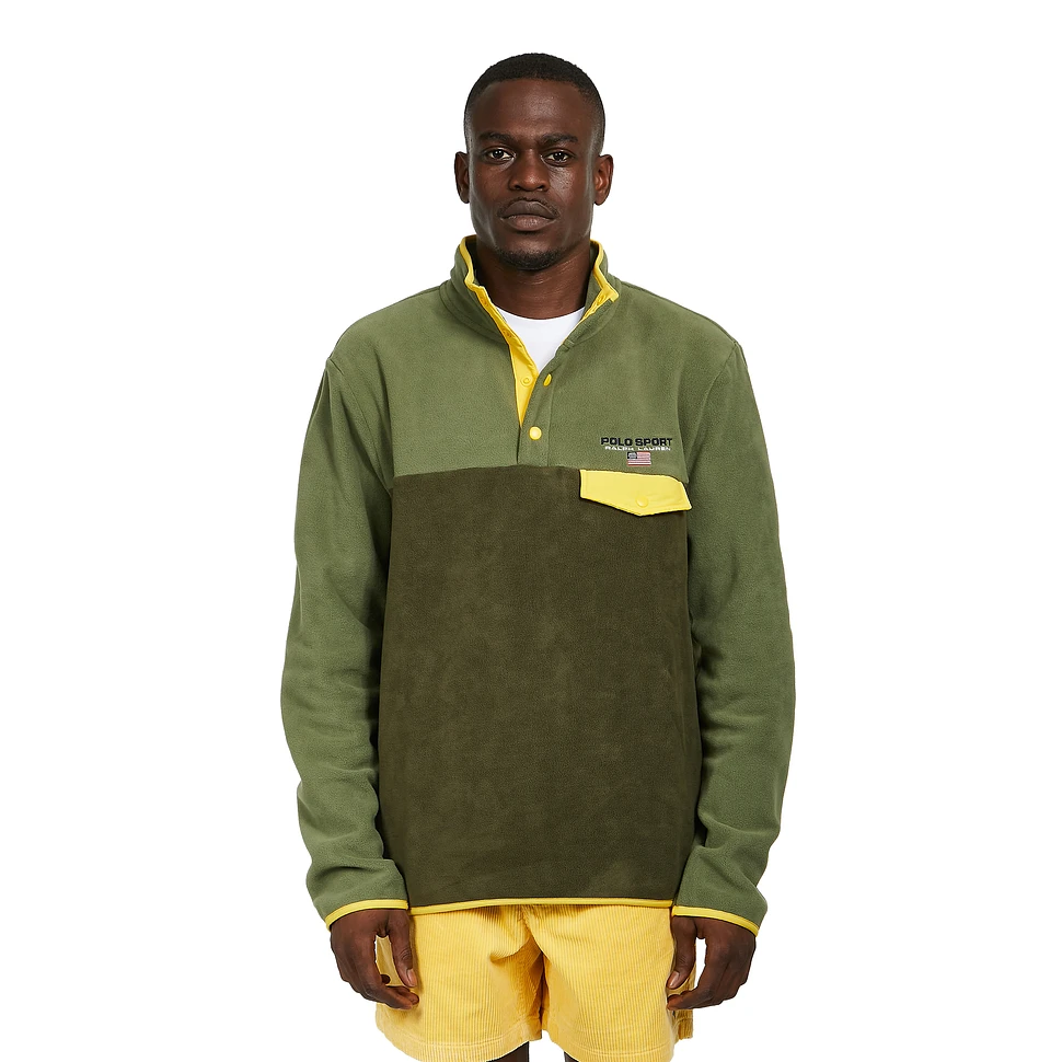 Polo Ralph Lauren - Polo Sport Brushed Fleece Pullover (Army Olive Multi) |  HHV