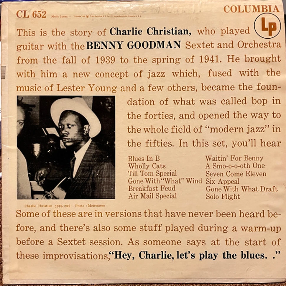 Charlie Christian With Benny Goodman Sextet And Benny Goodman And His Orchestra - With The Benny Goodman Sextet And Orchestra