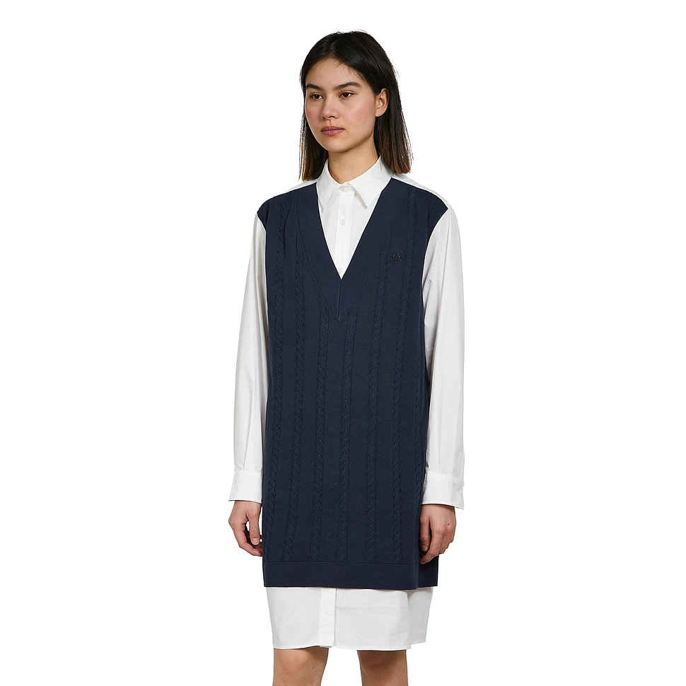 Fred Perry - Knitted Panel Shirt Dress