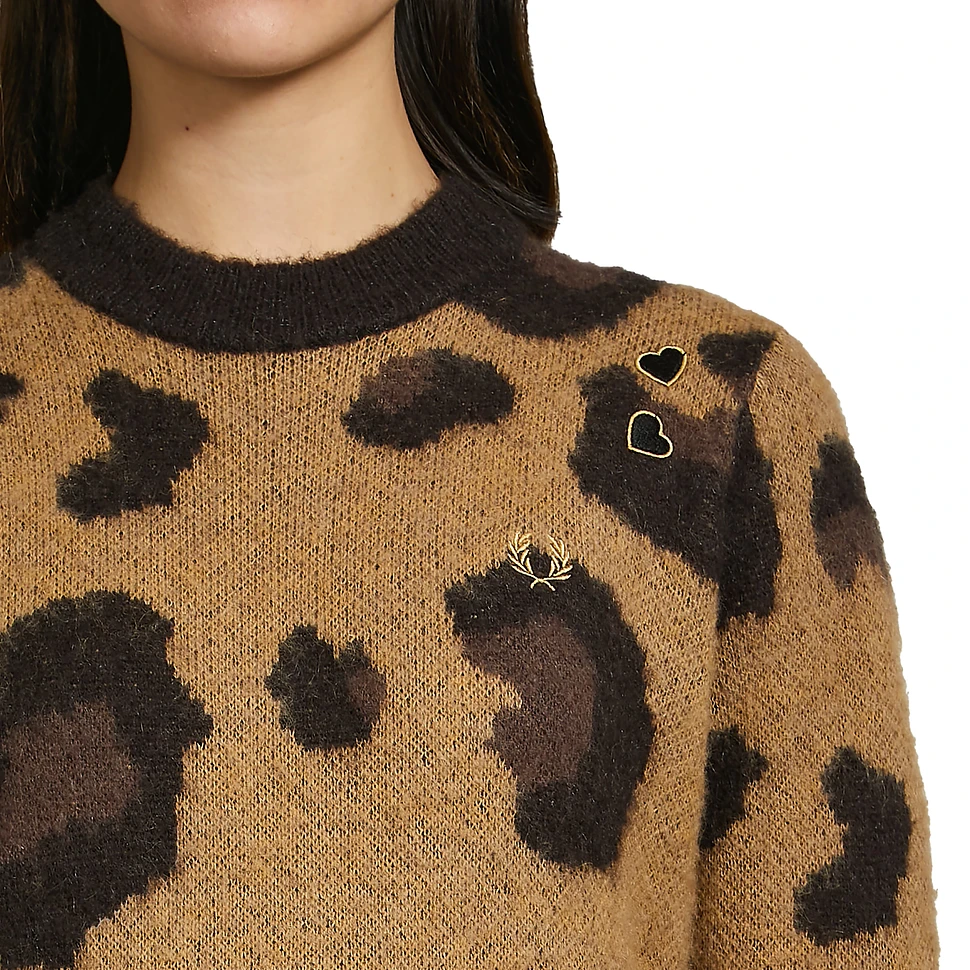 Fred Perry x Amy Winehouse Foundation - Leopard Jumper (Tonal