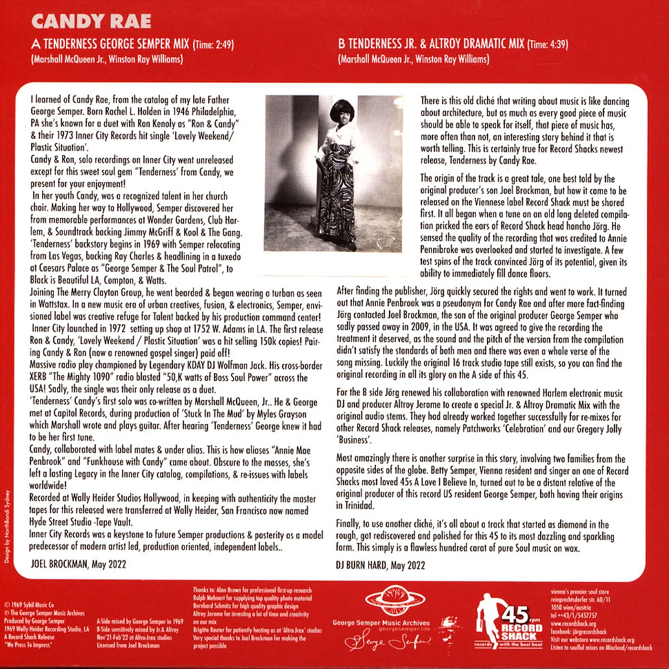Candy Rae - Tenderness George Semper Mix